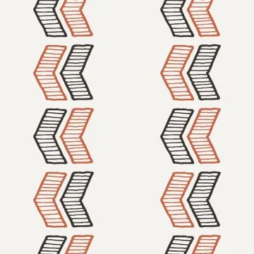 Vector seamless texture of hand-drawn arrows or chevrons 스톡 일러스트