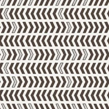 Vector seamless texture of hand-drawn arrows or chevrons Stock Illustration