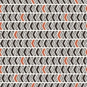 Vector seamless texture of hand-drawn arrows or chevrons Stock Illustration