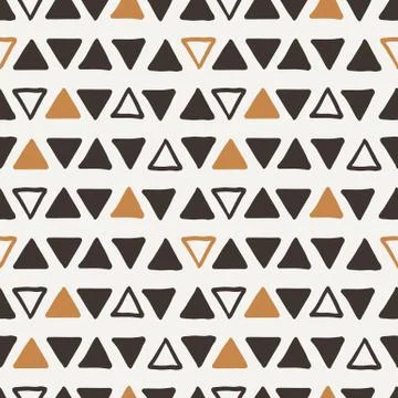 Vector seamless texture of hand-painted triangles Stock Illustration