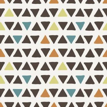 Vector seamless texture of hand-painted triangles Stock Illustration