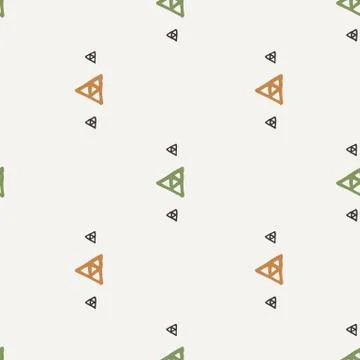 Vector seamless texture of hand-painted triangles Illustrazione stock