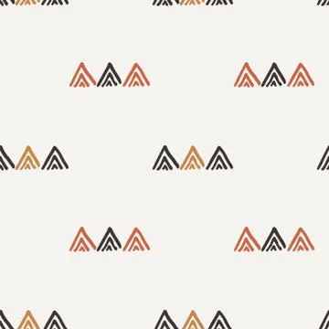 Vector seamless texture of hand-painted triangles Illustrazione stock