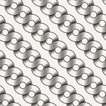 Vector seamless texture of intertwined bands Illustrazione stock