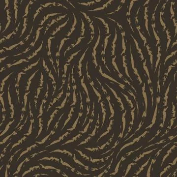 Vector seamless texture. Pattern of heterogeneous ragged lines of beige color Stock Illustration