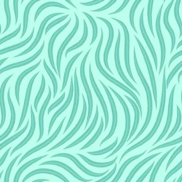 Vector seamless texture of sea flowers from smooth lines on a blue background Stock Illustration