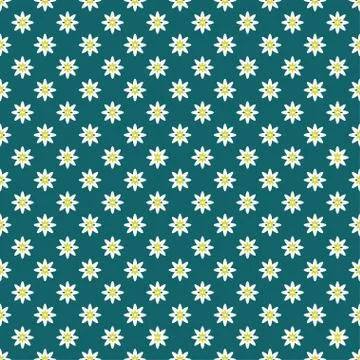 Vector seamless texture. Small tender flowers on a blue background Stock Illustration