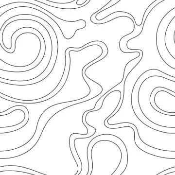 Vector seamless texture of smooth streamlined shapes on a white background in Stock Illustration