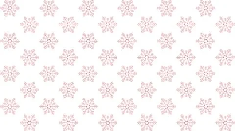 Vector seamless texture with snowflakes. Flat style. Stock Illustration
