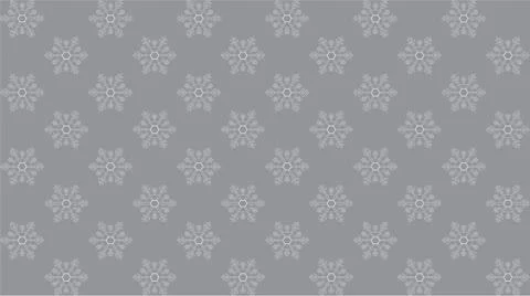 Vector seamless texture with snowflakes. Flat style. Stock Illustration