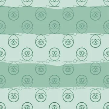 Vector seamless texture. Soft blossom contour on a wavy background Stock-Illustration