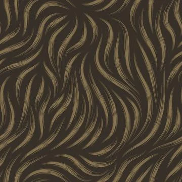 Vector seamless texture of swamp color from smooth lines in the form of brush Stock Illustration