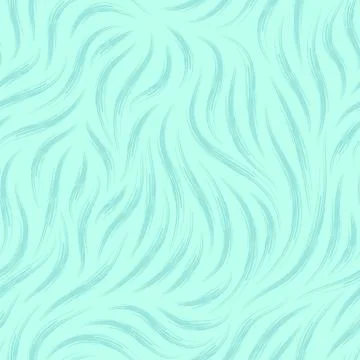 Vector seamless texture of turquoise color from smooth lines in the form of Illustration