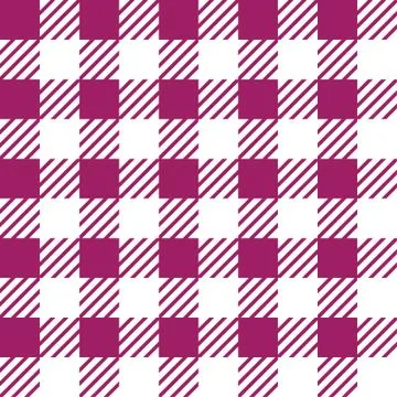 Vector seamless texture with vichy cage ornament. White and pink cages Illustrazione stock