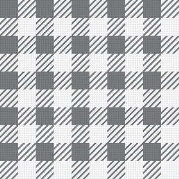 Vector seamless texture with vichy cage ornament. Grey and white cages Illustrazione stock