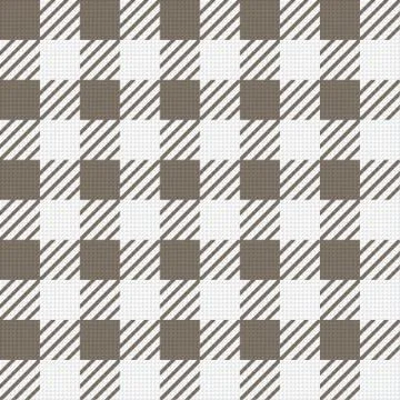 Vector seamless texture with vichy cage ornament. Grey and white cages Stock Illustration