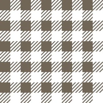 Vector seamless texture with vichy cage ornament. Grey and white cages Stock Illustration