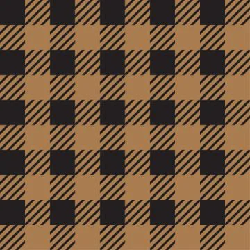 Vector seamless texture with vichy cage ornament. Brown and black cages Illustrazione stock
