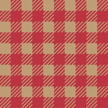 Vector seamless texture with vichy cage ornament. Brown and beige cages Stock Illustration