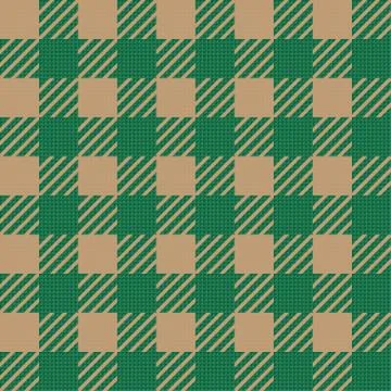 Vector seamless texture with vichy cage ornament. Brown and green cages Stock-Illustration