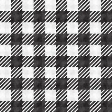 Vector seamless texture with vichy cage ornament. White and black cages Stock-Illustration