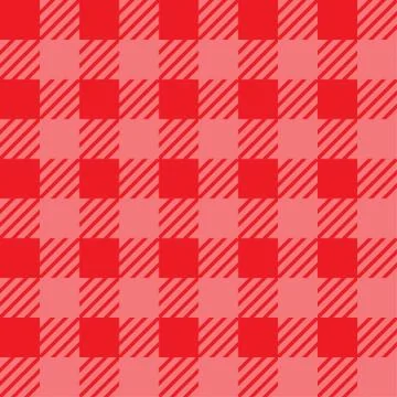 Vector seamless texture with vichy cage ornament. red and pink cages Illustrazione stock