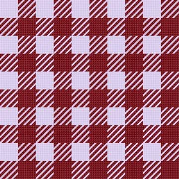 Vector seamless texture with vichy cage ornament. Red and white cages Stock-Illustration
