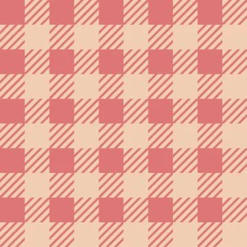 Vector seamless texture with vichy cage ornament. Pink cages Illustrazione stock