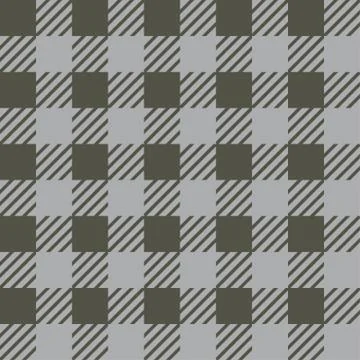 Vector seamless texture with vichy cage ornament. Grey and khaki cages Illustrazione stock