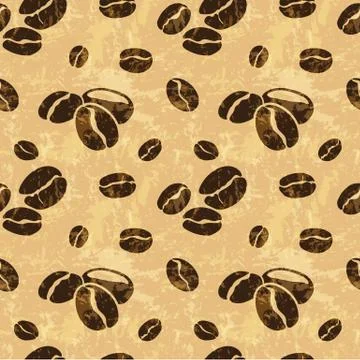 Vector seamless tiling patterns - coffee. Illustrazione stock
