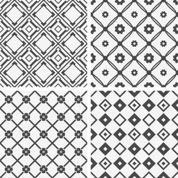 Vector seamless tiling patterns - geometric Stock Illustration