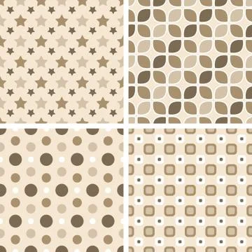 Vector seamless tiling patterns - geometric 스톡 일러스트