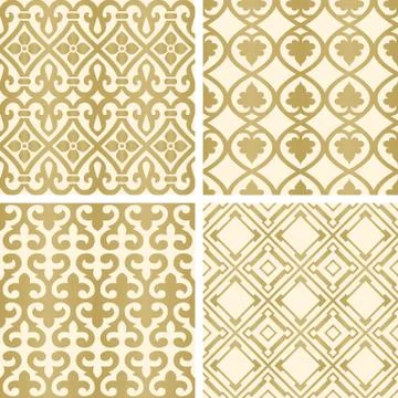 Vector seamless tiling patterns Stock Illustration