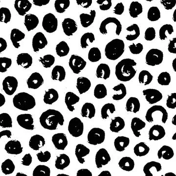 Vector seamless trendy modern brush spot pattern Illustrazione stock