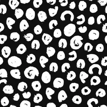 Vector seamless trendy modern brush spot pattern Illustrazione stock