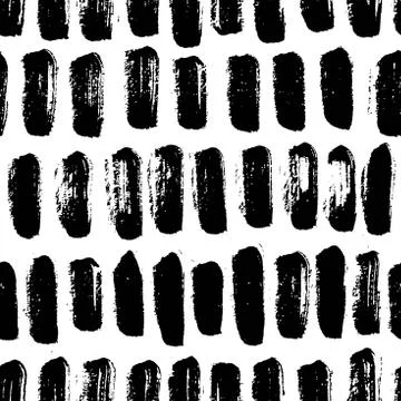 Vector seamless trendy modern brush strokes pattern. Stock Illustration