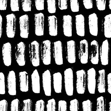 Vector seamless trendy modern brush strokes pattern. Stock Illustration