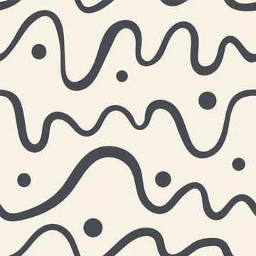 Vector seamless trendy modern brush stokes pattern Stockillustratie