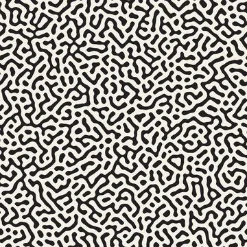 Vector seamless trendy pattern. Monochrome organic texture. Abstract rounded  스톡 일러스트
