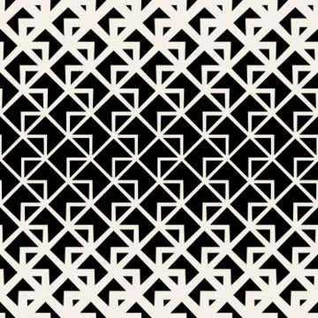 Vector Seamless Triangle Geometric Grid Lines Pattern Stock Illustration