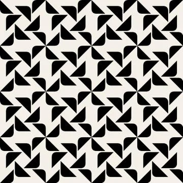 Vector Seamless Triangle Square Geometric Pattern Illustrazione stock