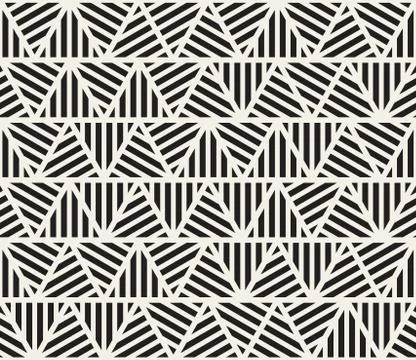 Vector Seamless Triangle Stripes Pattern Stock Illustration