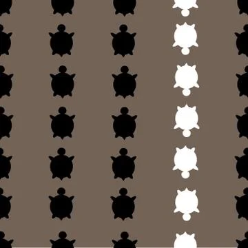 Vector seamless turtle pattern Stock Illustration