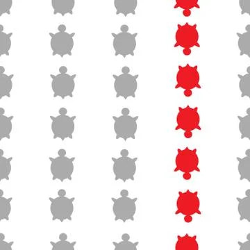 Vector seamless turtle pattern Stock Illustration