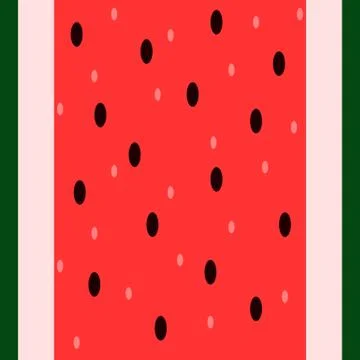 Vector seamless vertical watermelon pattern Stock Illustration