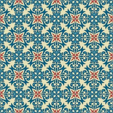 Vector seamless  vintage floral  pattern Stock Illustration