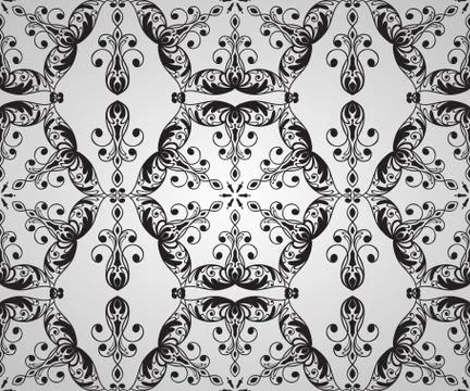 Vector seamless  vintage floral pattern Illustrazione stock
