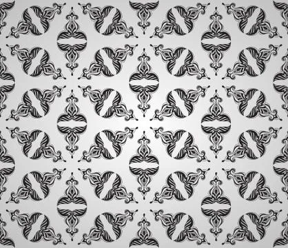 Vector seamless  vintage floral pattern Stock Illustration