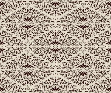 Vector seamless  vintage floral pattern Stock Illustration