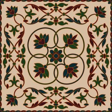Vector seamless  vintage floral pattern Stock Illustration